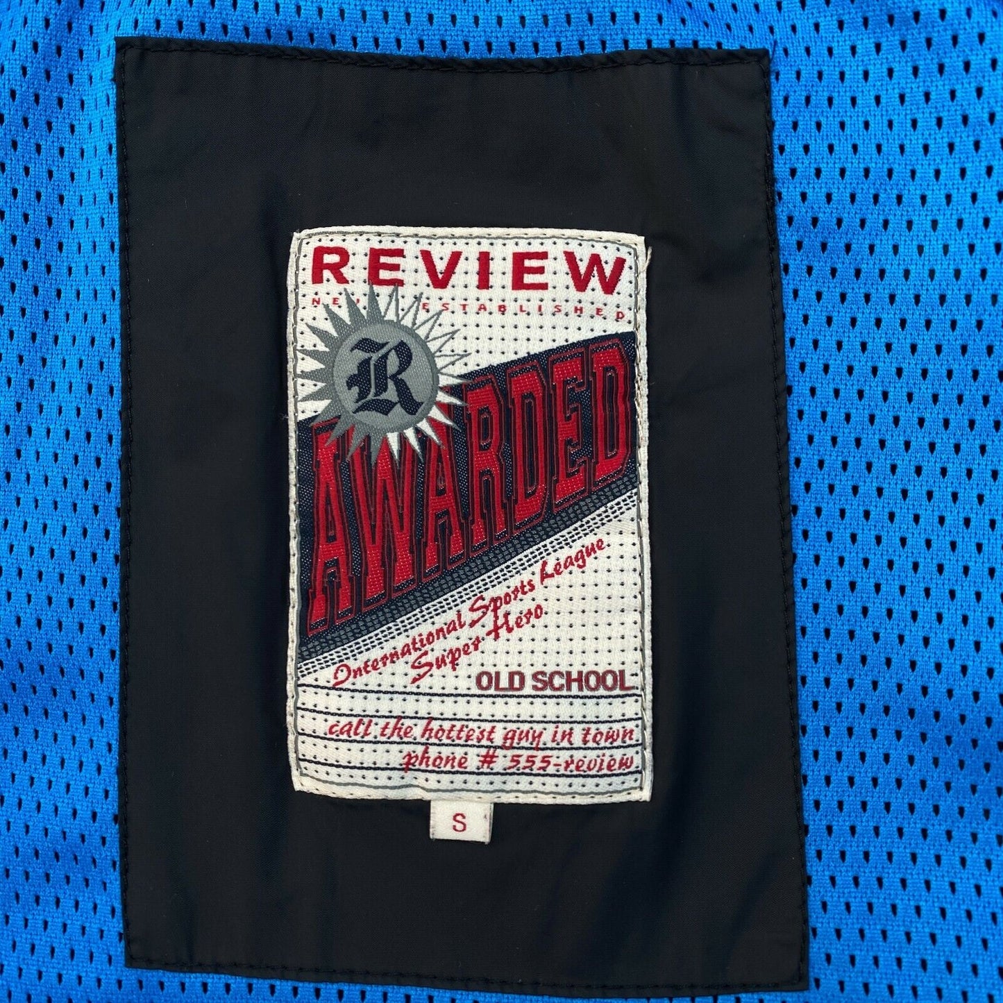 REVIEW AWARDED OLD SCHOOL Schwarze Jacke Größe S