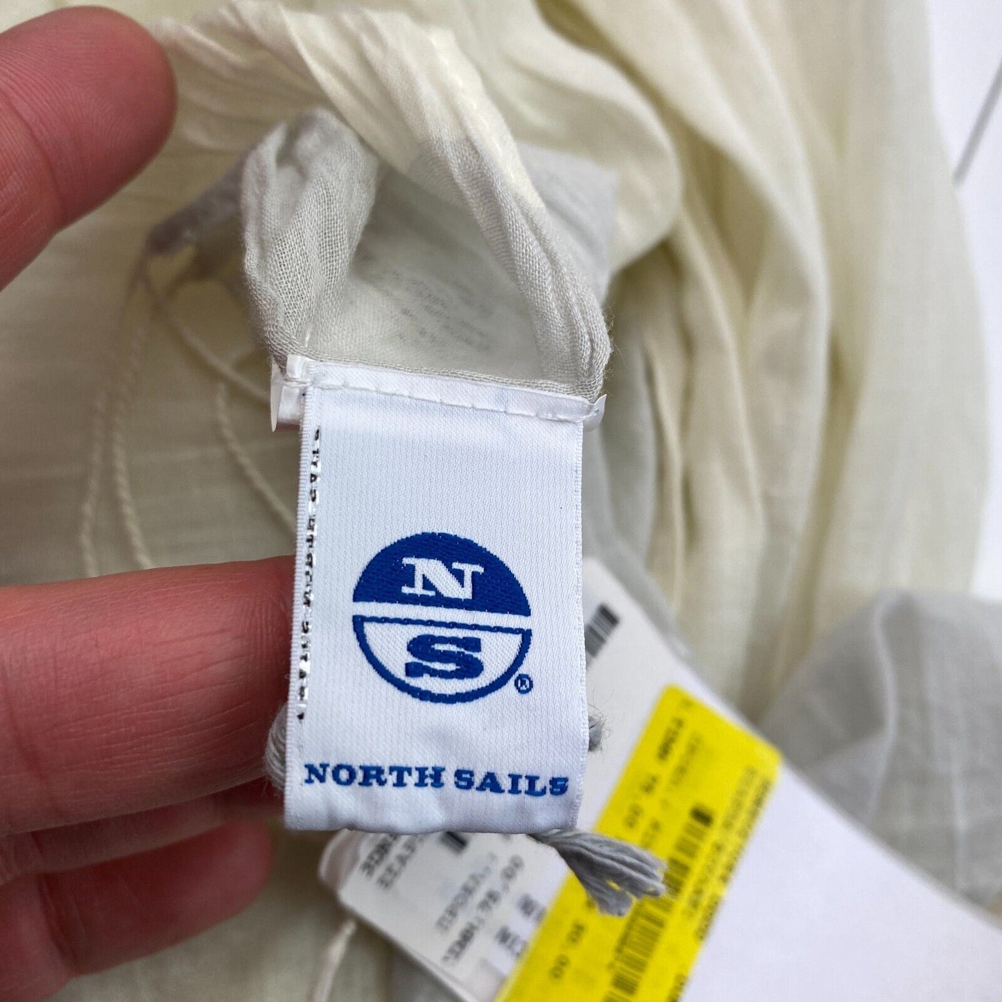 NORTH SAILS Châle écharpe beige avec pompons