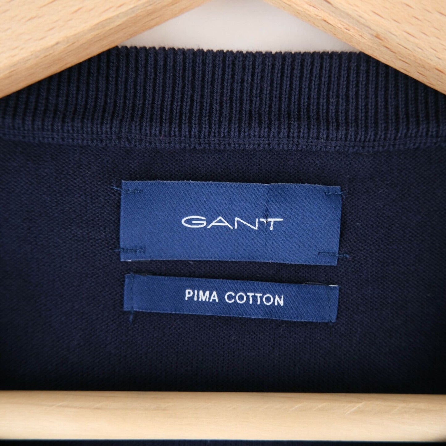 GANT Navy Blue Crew Neck 100% Cotton Jumper Sweater Size M