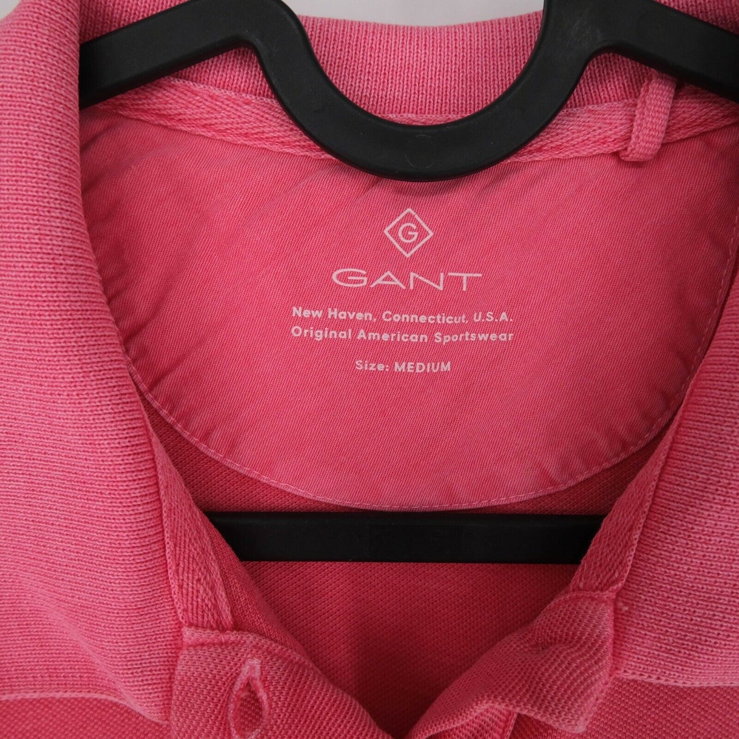 GANT Col Polo Blanchi Rose Soleil Taille M