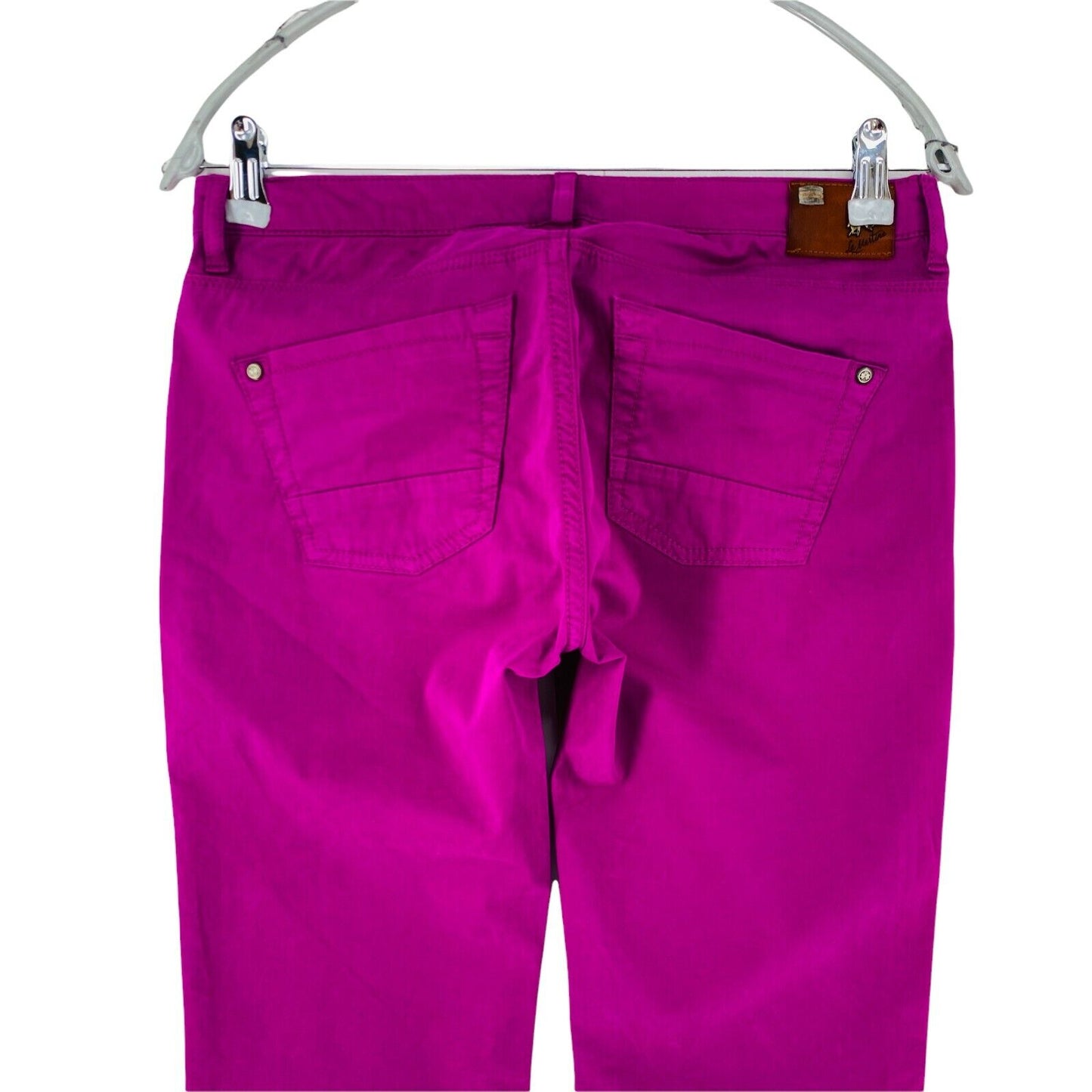 LA MARTINA Women Purple Stretch Slim Fit Satin Trousers W28