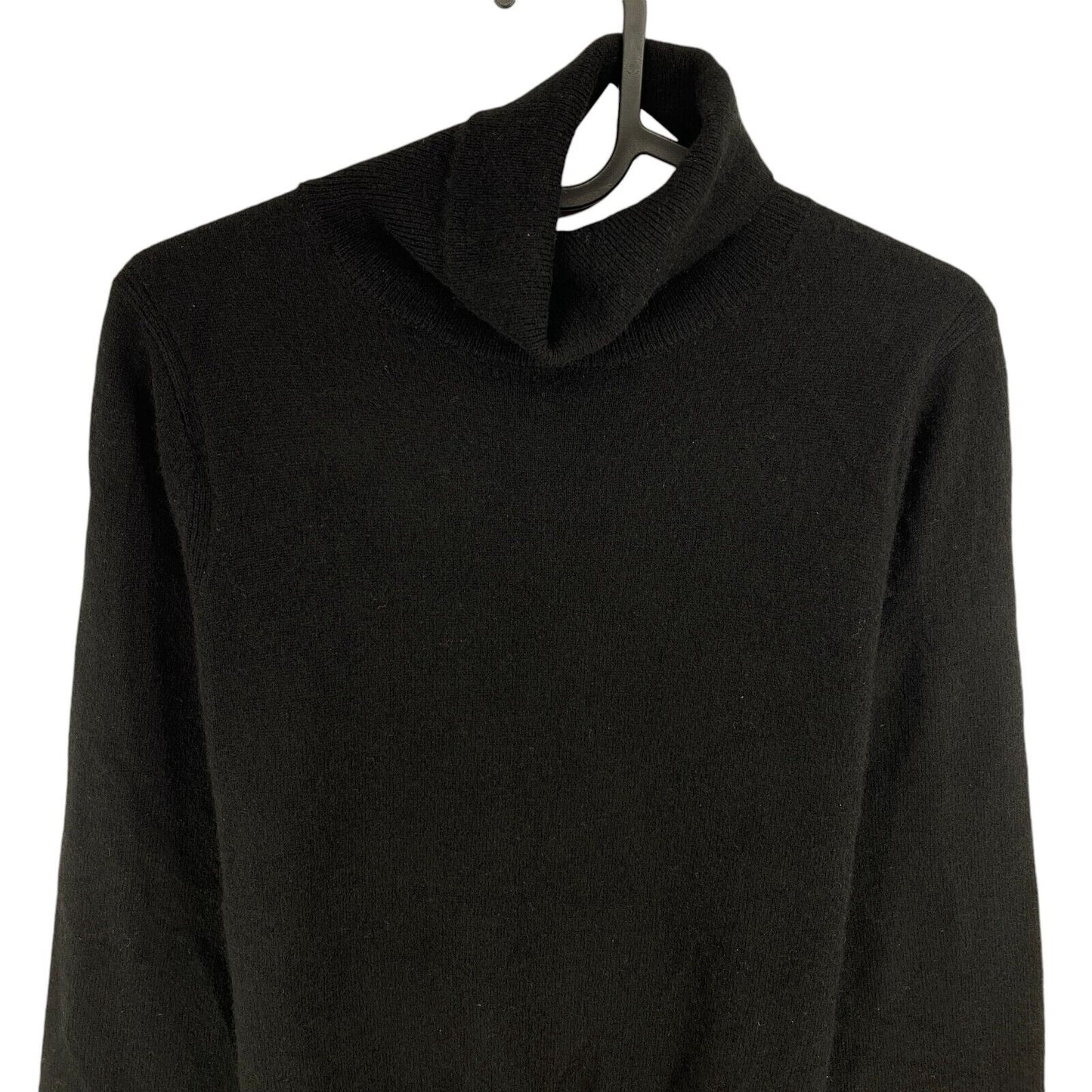 Mango MNG Women Black 100% Cashmere High Neck Sweater Jumper Pullover Size S