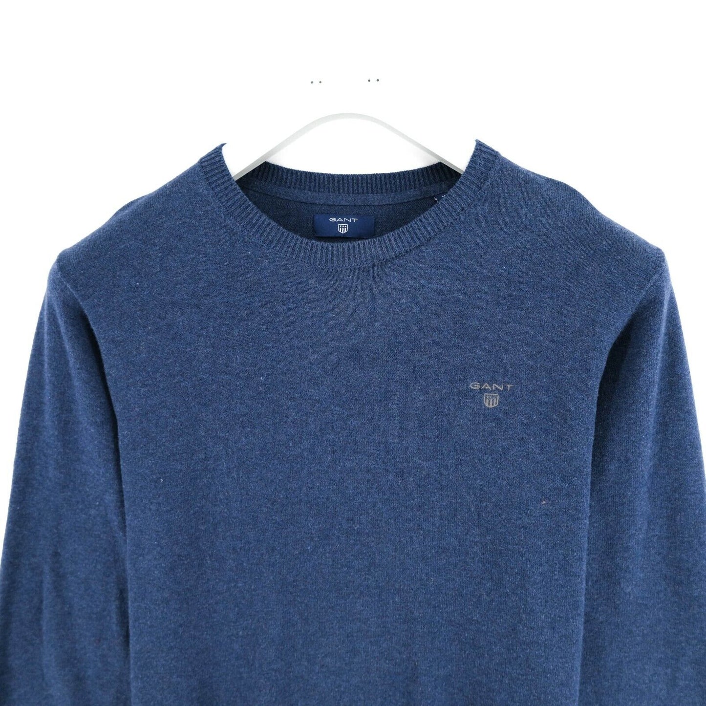 GANT Dark Blue Crew Neck Cotton Wool Sweater Jumper Size M