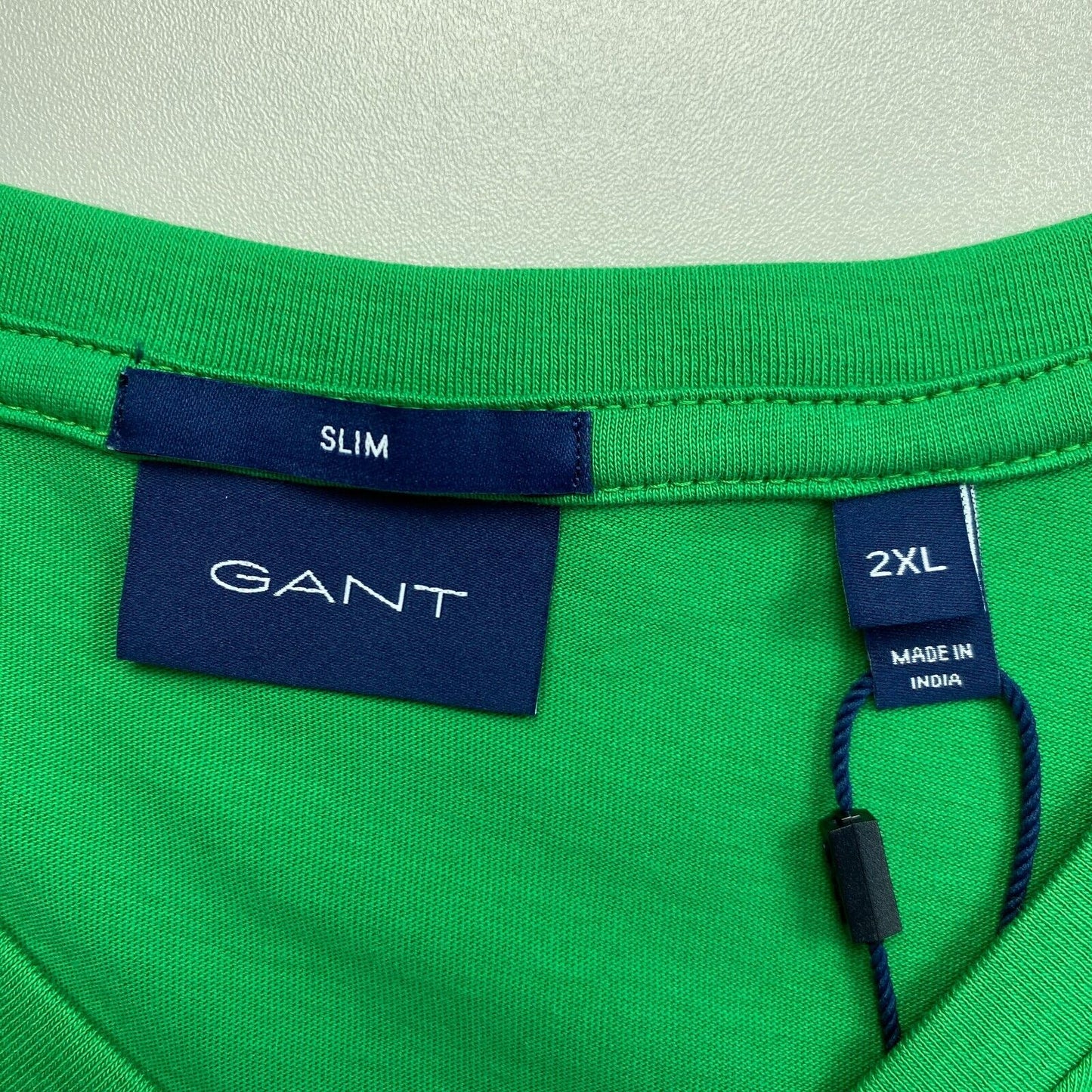 GANT Green Original Slim Fit V Neck Short Sleeve T Shirt Size 2XL XXL