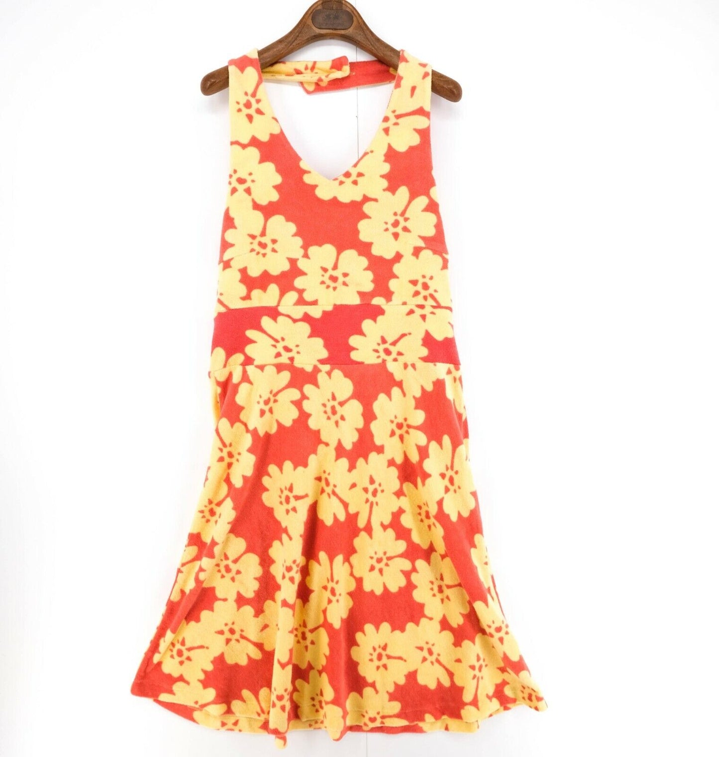 GANT Red / Yellow Printed Terry Dress Size M