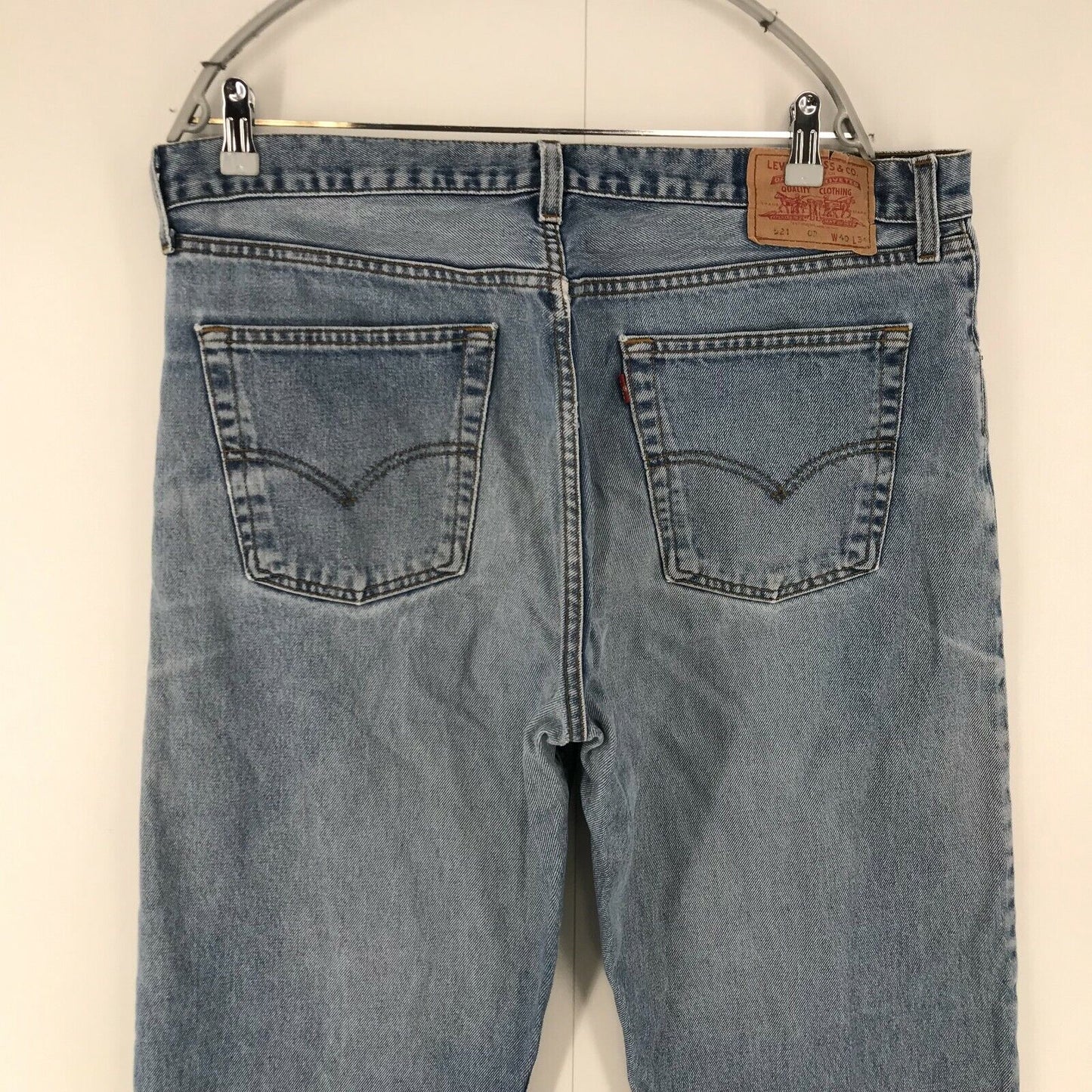 Vintage Levi's 521 02 Blue Regular Straight Fit Jeans W40 L32