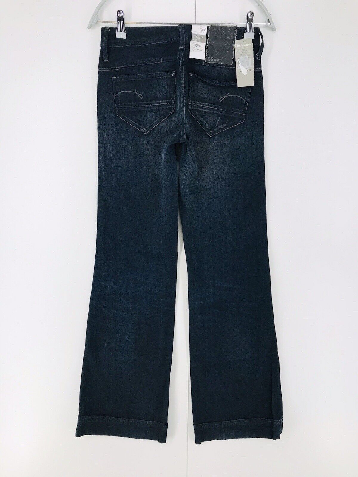 G-STAR RAW TOWN Q Femme Bleu Foncé Bootcut Fit Jeans W26 L32