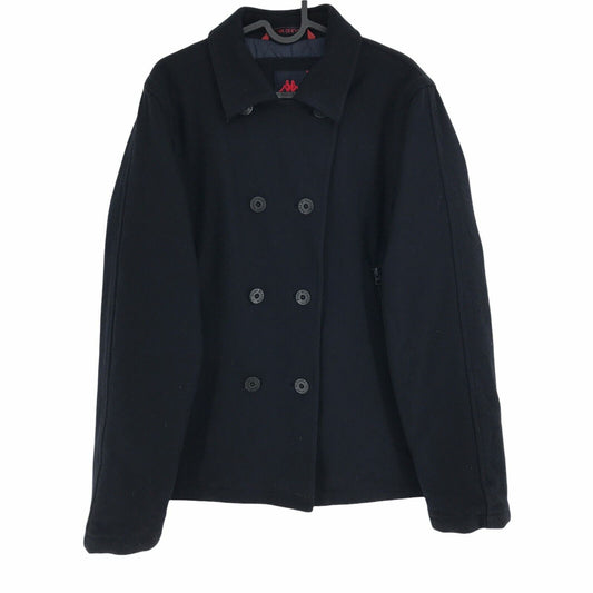 ROBE DI KAPPA Navy Blue Wool Blend Over Coat Jacket Size L