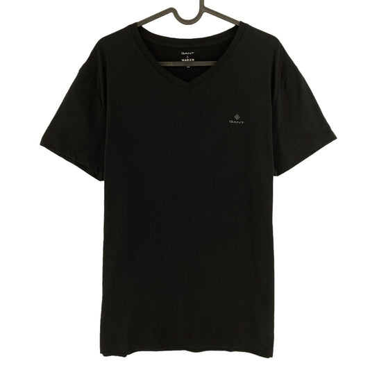 GANT Black Lock Up Slim V Neck T Shirt Size L