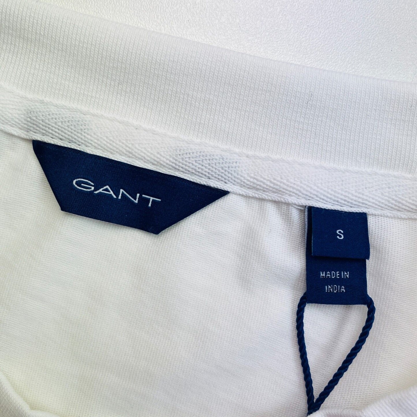 GANT White Banner Shield Crew Neck Long Sleeves T Shirt Size S