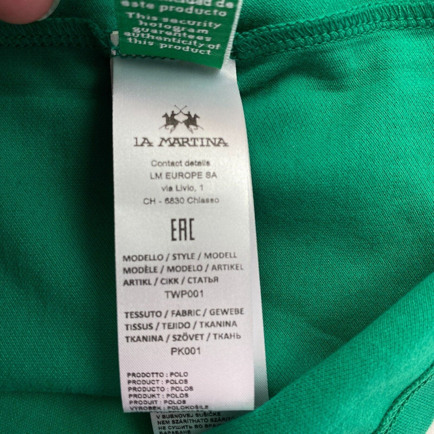 LA MARTINA Women Green SS Piquet Polo Shirt Size 2 / S