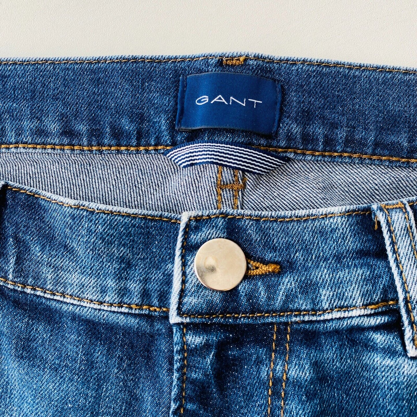 GANT ARLEY Mens Blue Regular Fit Denim Shorts W38