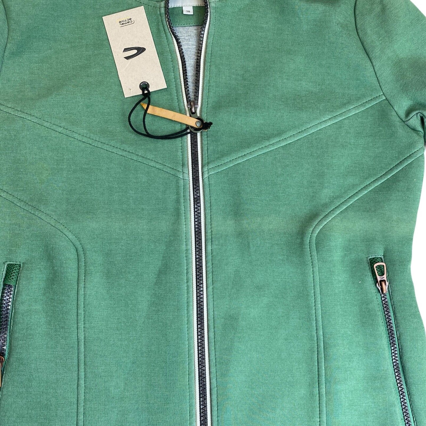 CAMEL ACTIVE Vert Full Zip Sweat à capuche Pull Taille EU 38 UK 10 US 8