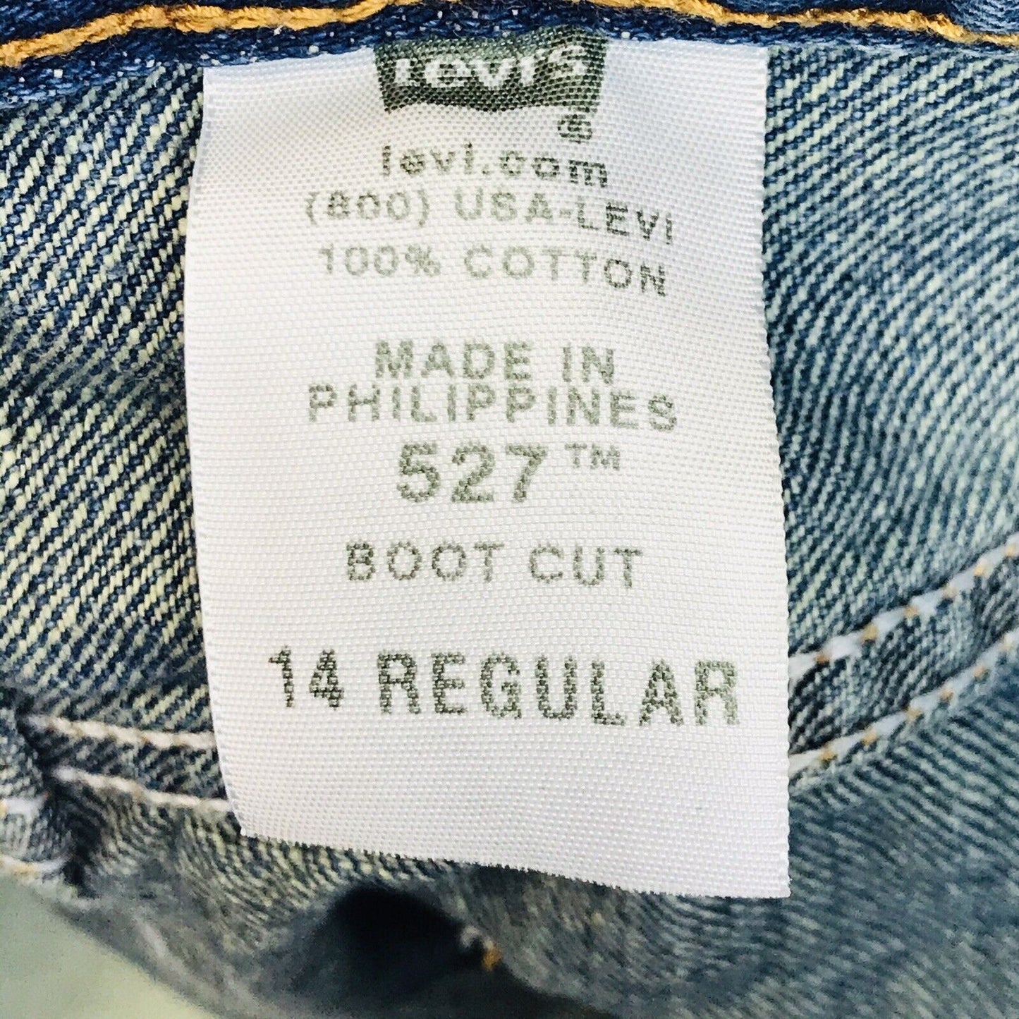 Levi's Damen 527 Blau Regular Bootcut Fit Jeans Größe 14 Reg / W27 L27