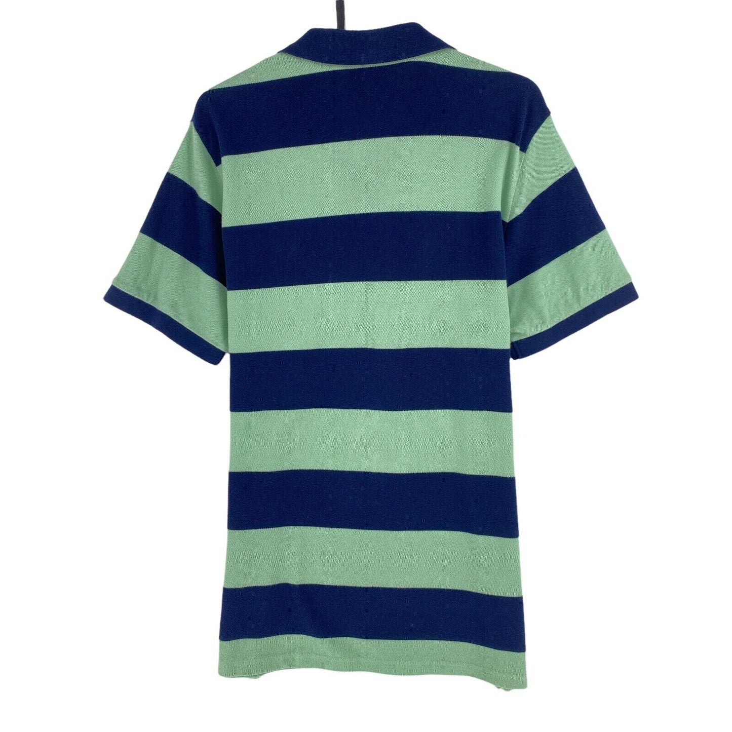 GANT Navy Blue Striped Pique Rugger Polo Shirt Size S