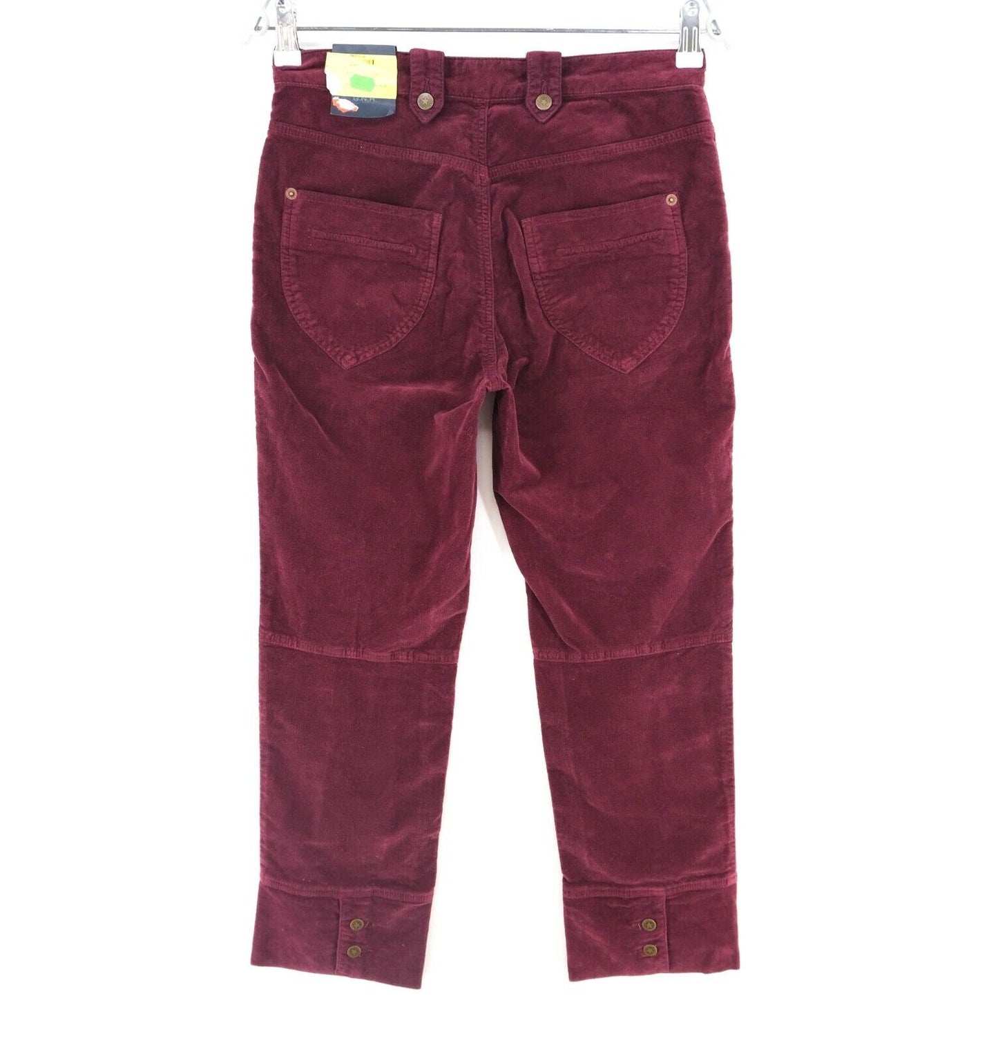 GANT Dark Red Stretch Velvet Cropped Jeans Size 28