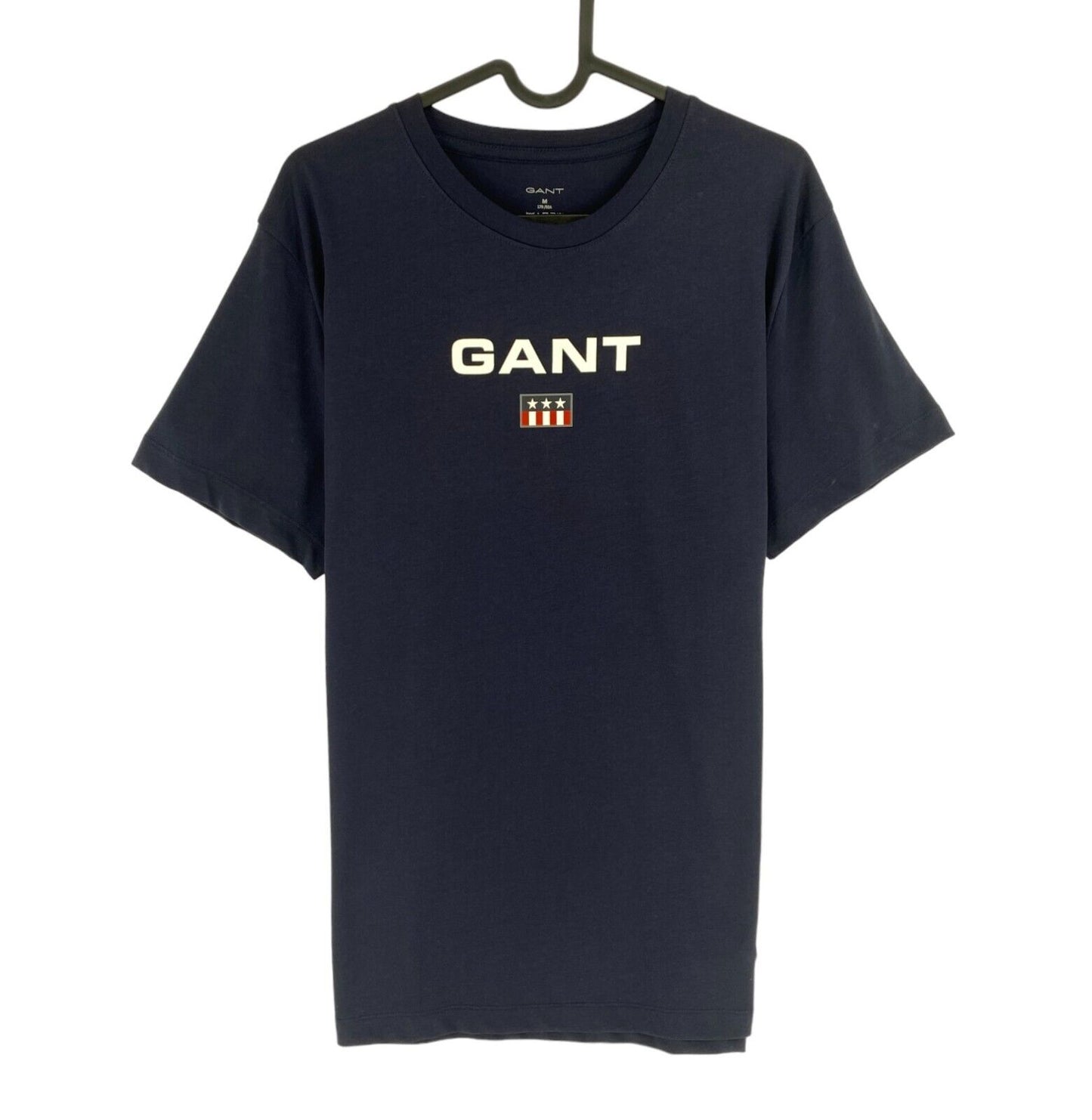 GANT Men Navy Blue Jersey Crew Neck Short Sleeves T Shirt Size M