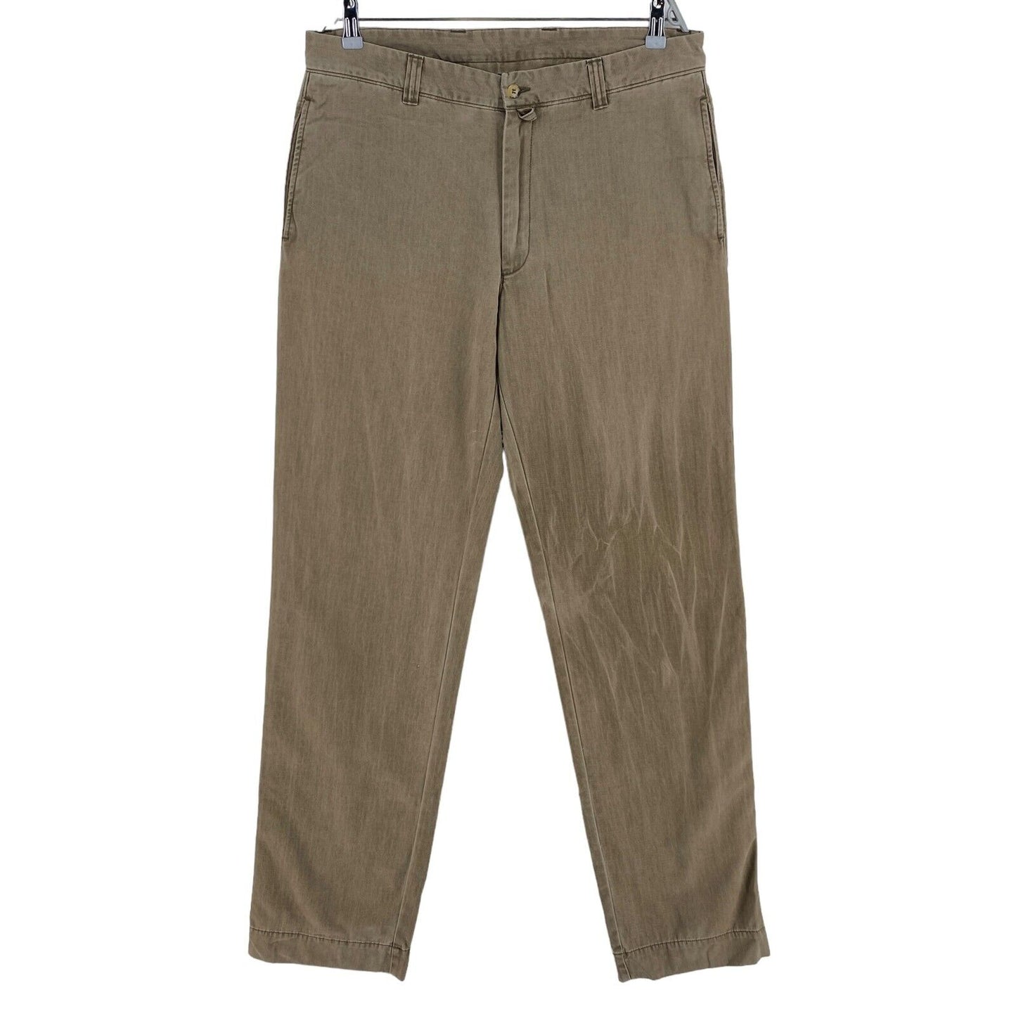 GANT Braune Chinohose mit Nadelstreifen, 100 % Baumwolle, Größe W36 L36