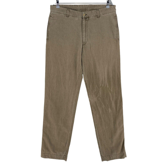 GANT Braune Chinohose mit Nadelstreifen, 100 % Baumwolle, Größe W36 L36