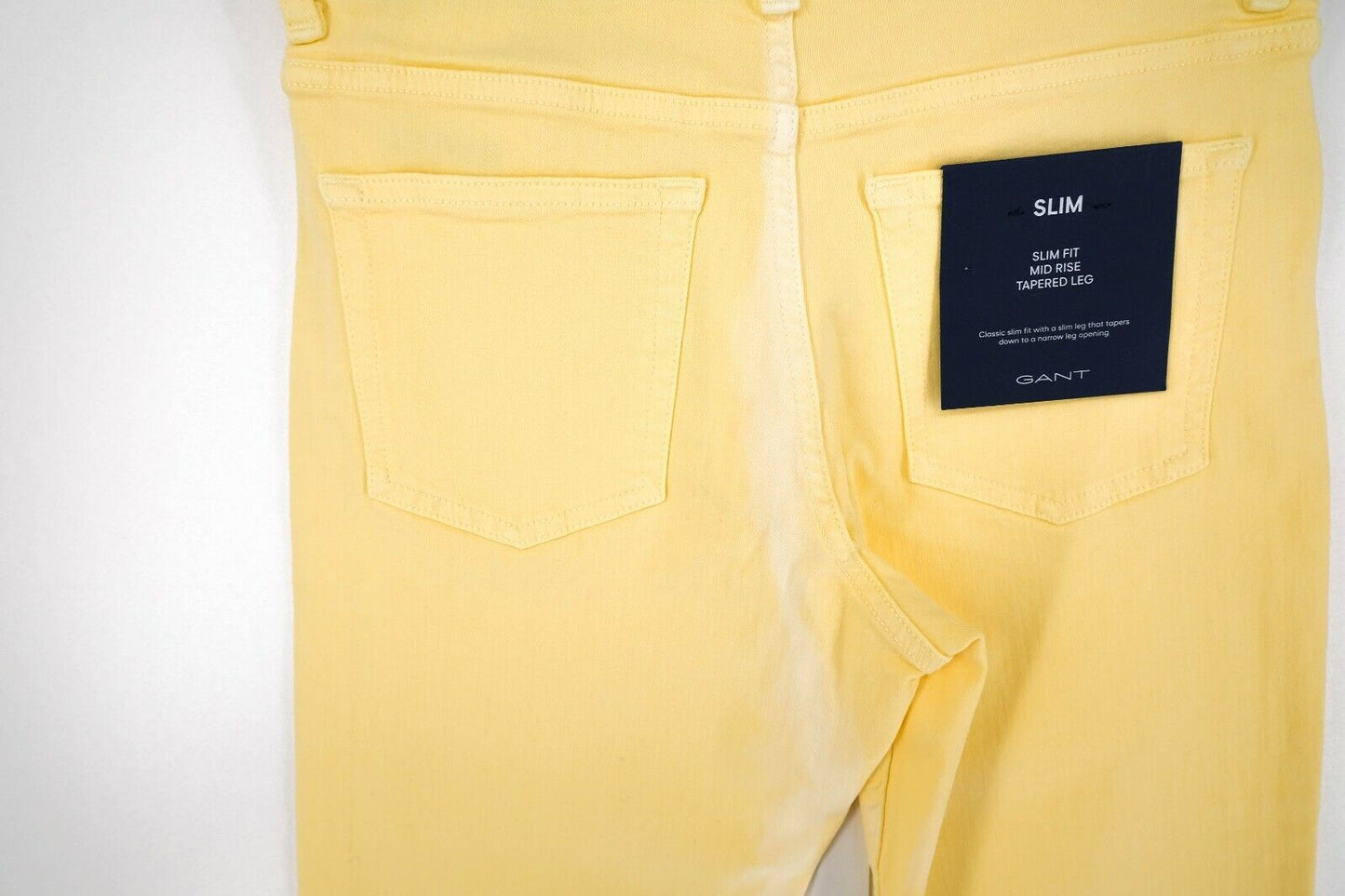 GANT Yellow Twill Slim Fit Jeans Size W27 L32