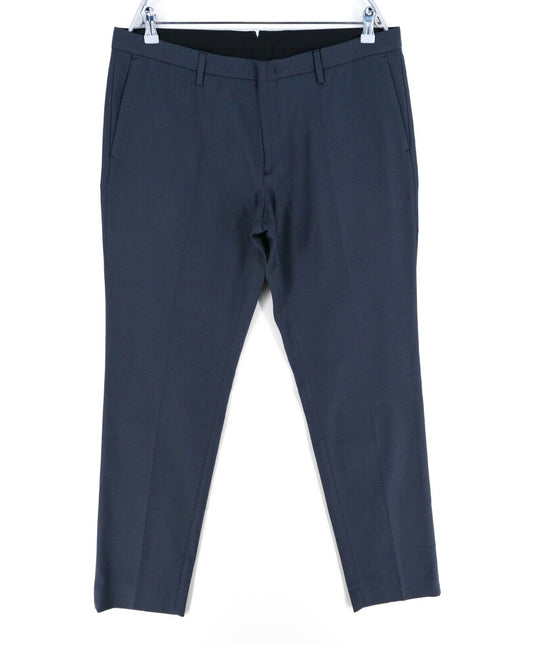 GANT Blau gewebte Jersey maßgeschneiderte schlanke Chino Hose Hose Größe EU 52 UK/US 42