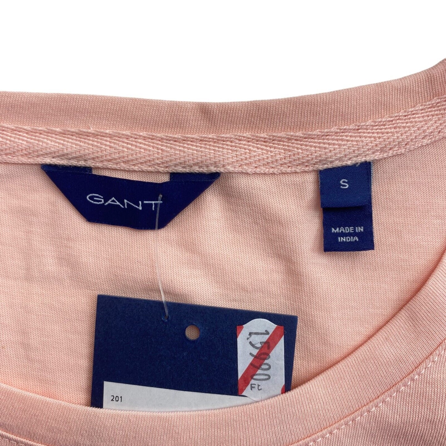 GANT T-shirt à col rond graphique d'été rose taille S