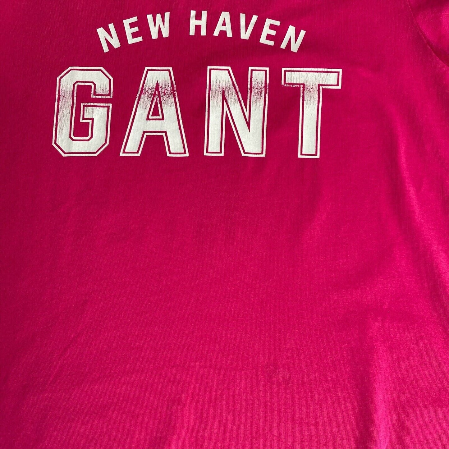 GANT T-shirt à col rond avec logo rose taille M