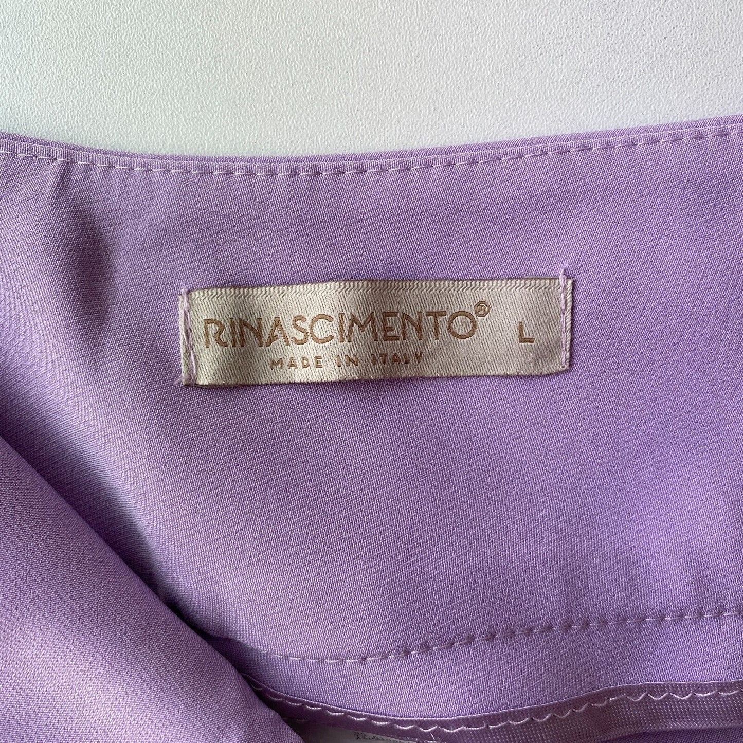 RINASCIMENTO Women Purple Slim Flared Fit Dress Trousers Size L W30 L34