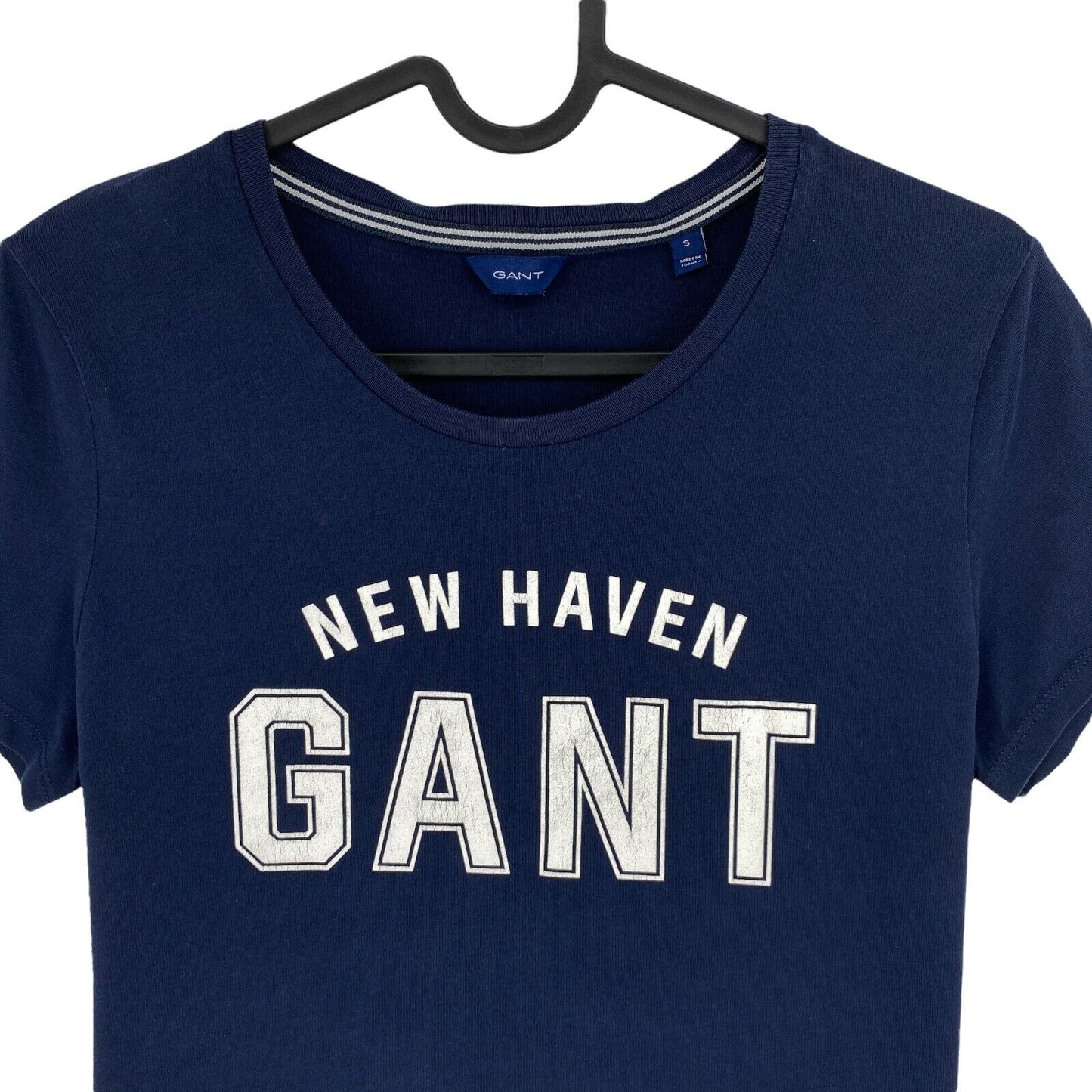 GANT T-shirt à col rond avec logo bleu marine taille S