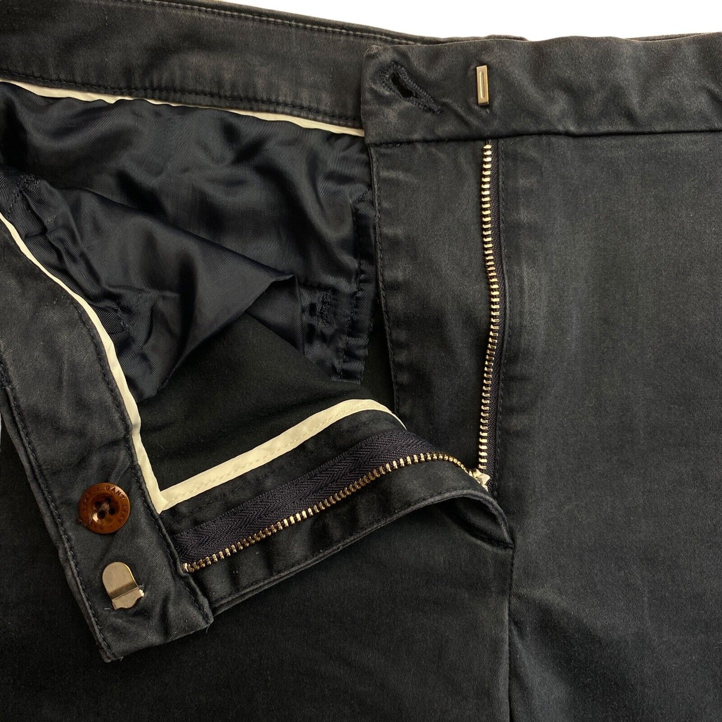 GANT Navy Blue Tech Prep Chino Pants Trousers Size EU 42 UK 16 US 12