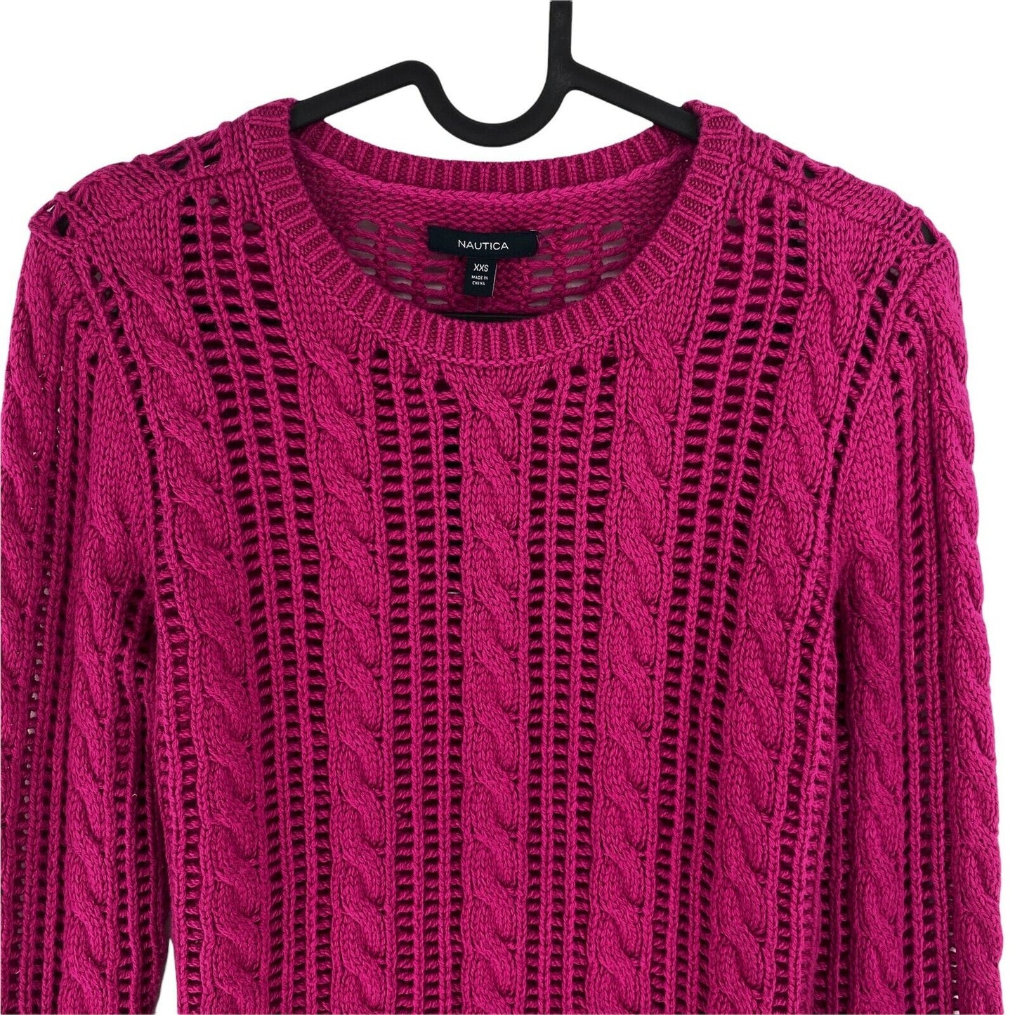 NAUTICA Dark Pink Crew Neck Jumper Sweater Size 2XS