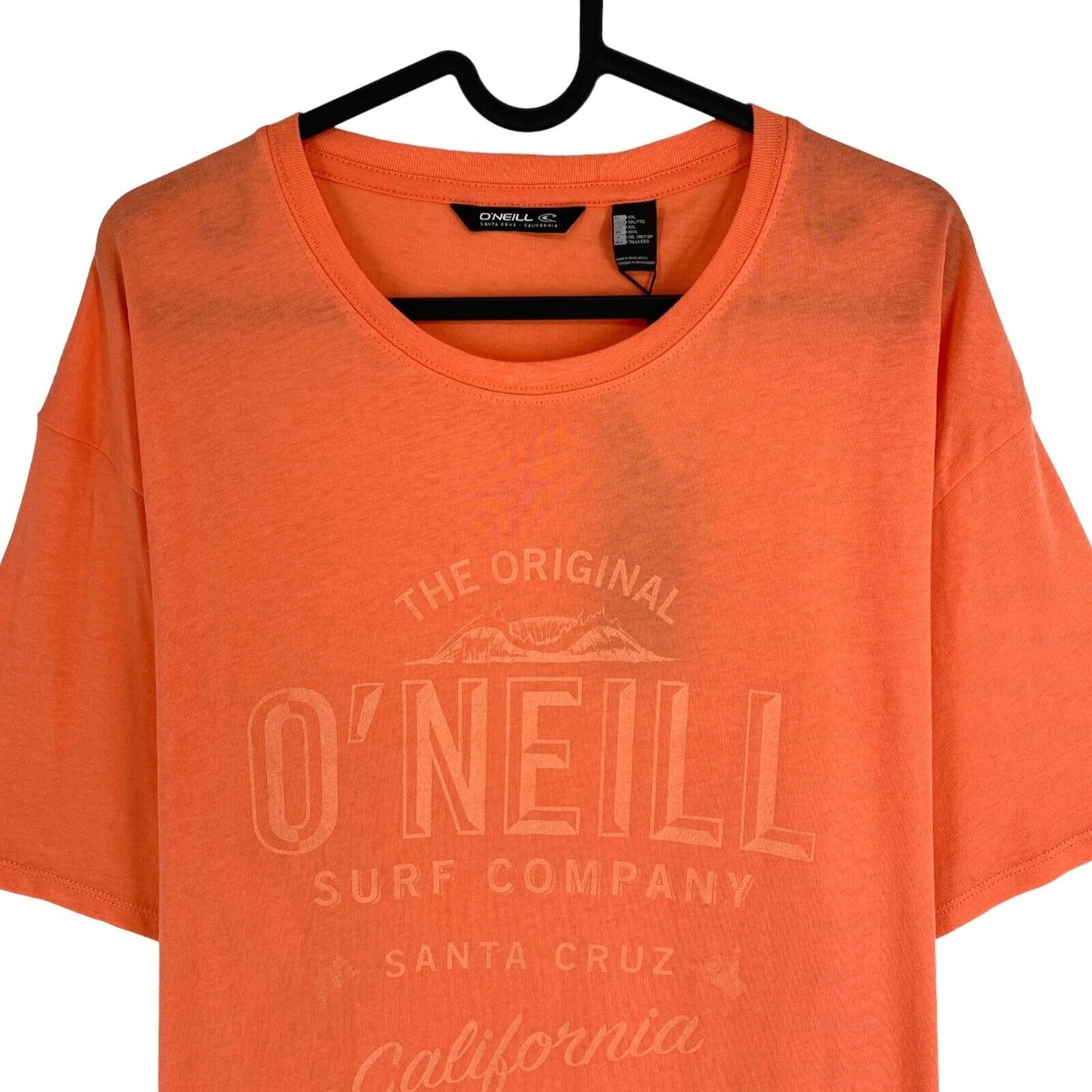 O`NEILL Men Orange Muir Crew Neck T Shirt Size 2XL XXL