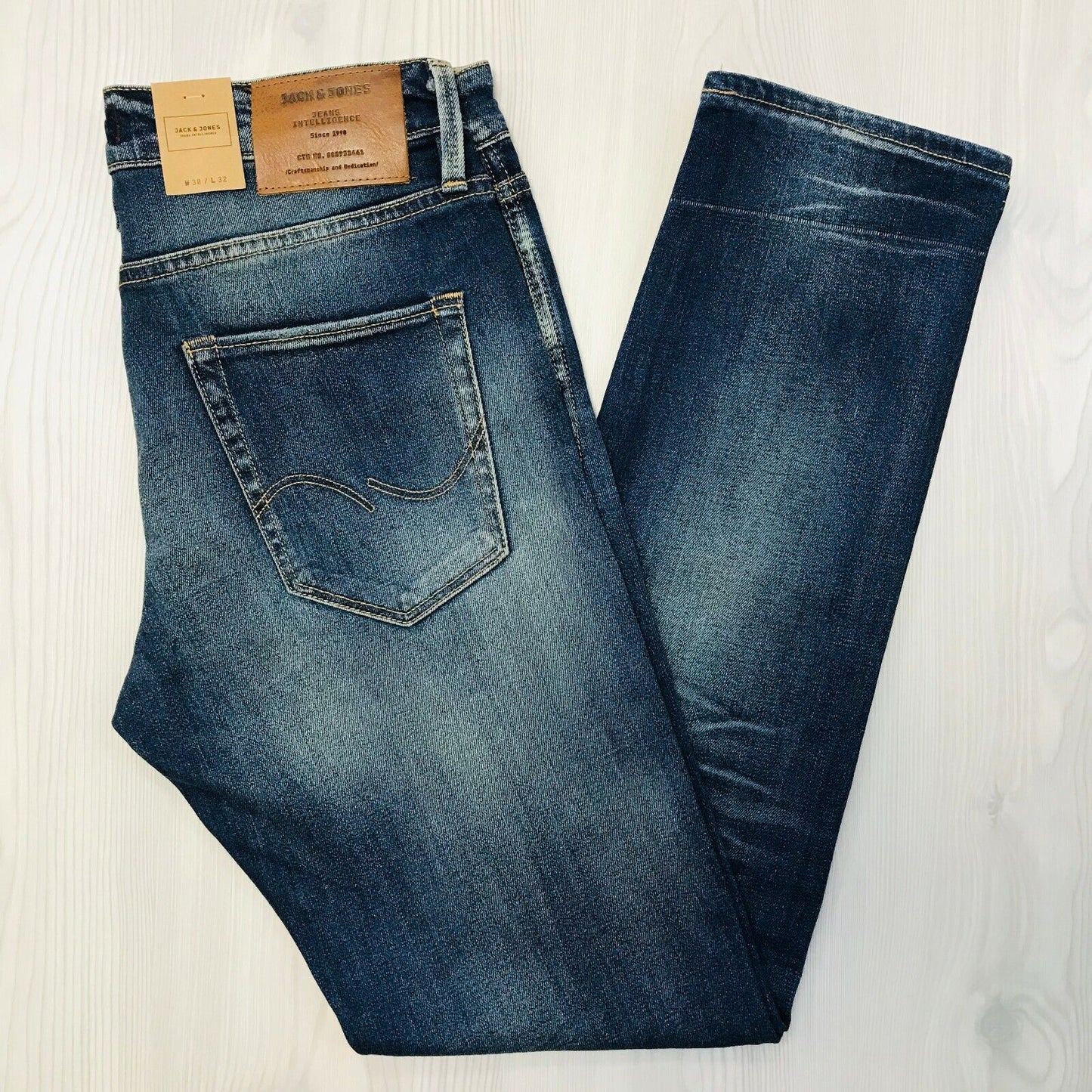 Jack &amp; Jones Herren Jeans MIKE Comfort Fit Regular Rise Blau Größe W30 L32