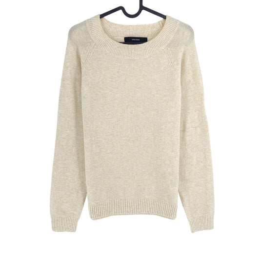 VERO MODA Womens Beige Crew Neck Long Sweater Jumper Size M