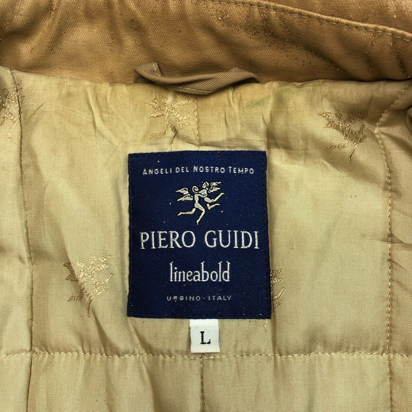 PIERO GUIDI Light Brown Belted Trench Jacket Coat Size L