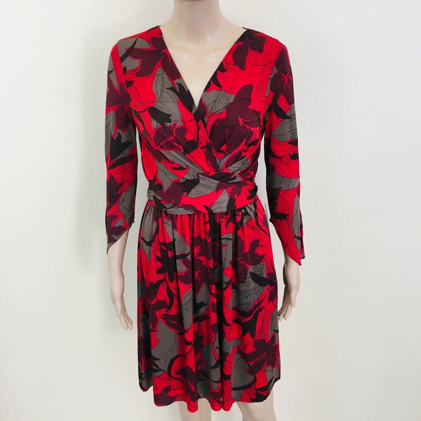 ZARA Red Long Sleeve Dress Size S