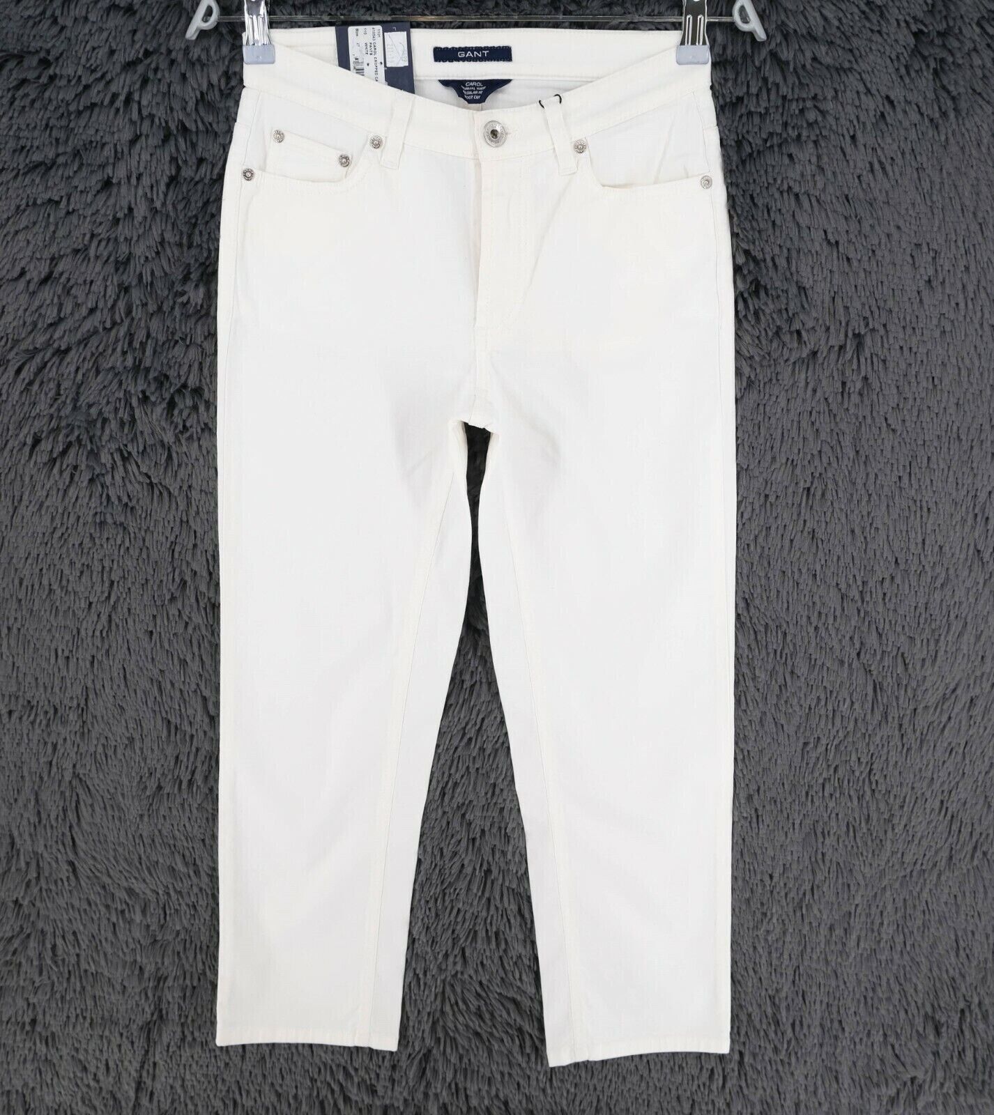 GANT CAROL Women White Regular Bootcut Fit Cropped Jeans Size W27