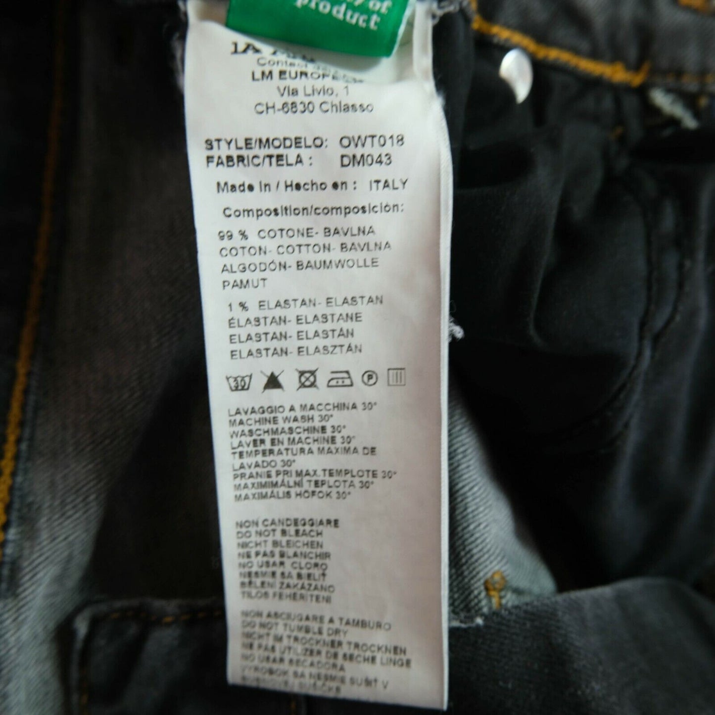 LA MARTINA Grey Cotton Jeans Size 29