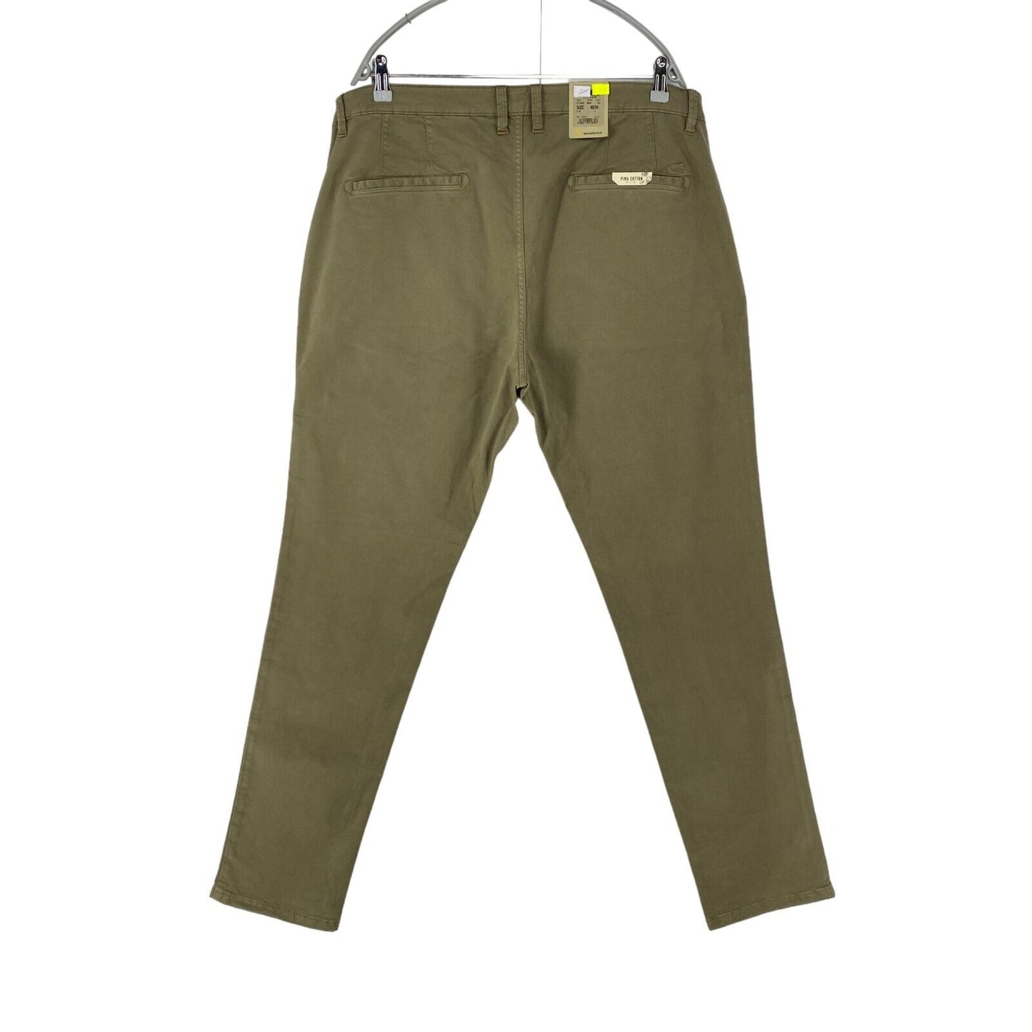 Camel Active MADISON Pantalon chino moderne coupe slim vert kaki W40 L34