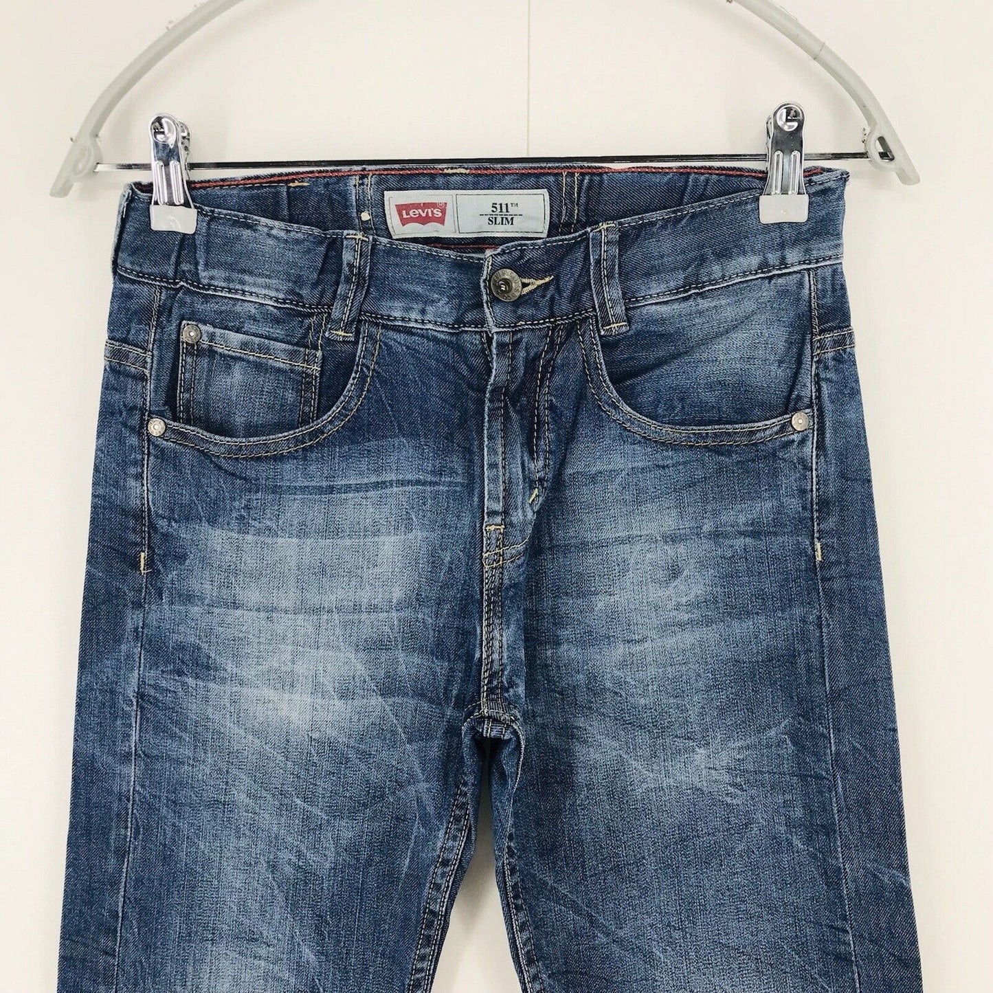 vintage Levi’s 511 Garçons Bleu Slim Fit Jeans 12 Reg / W26 L26