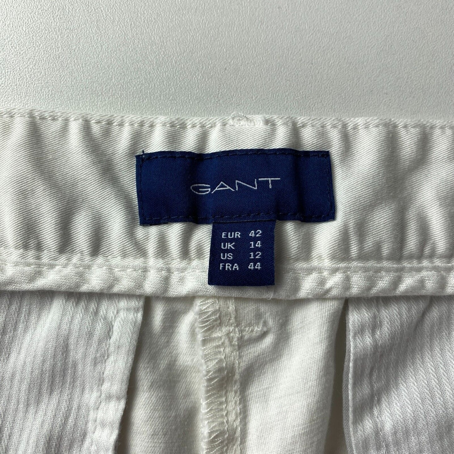 GANT FRYDA Femme Pantalon Chino Slim Fit Blanc Taille EUR 42 UK 14 US 12 W33