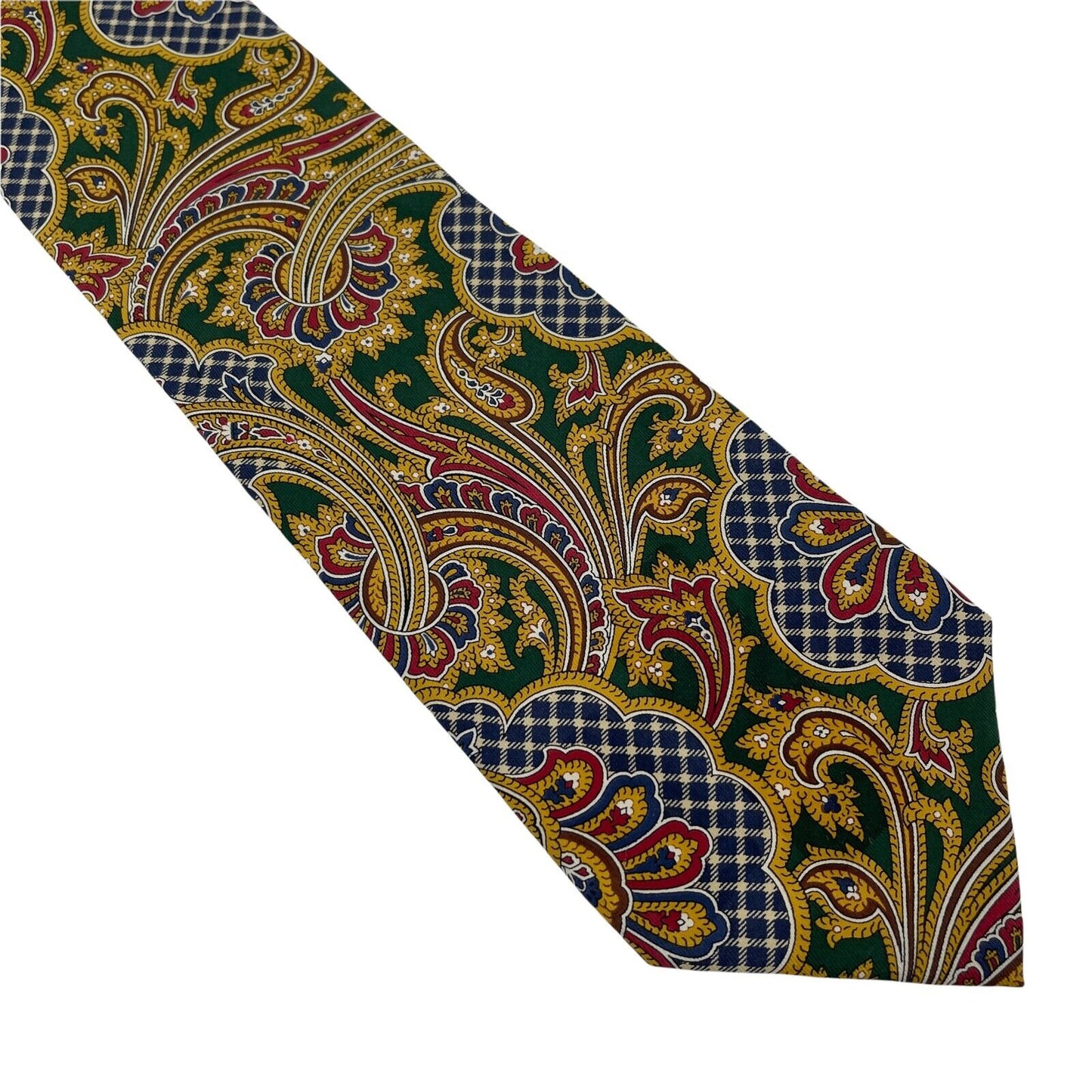 Vintage GANT Colourful Ornament 100% Silk Hand Made Tie