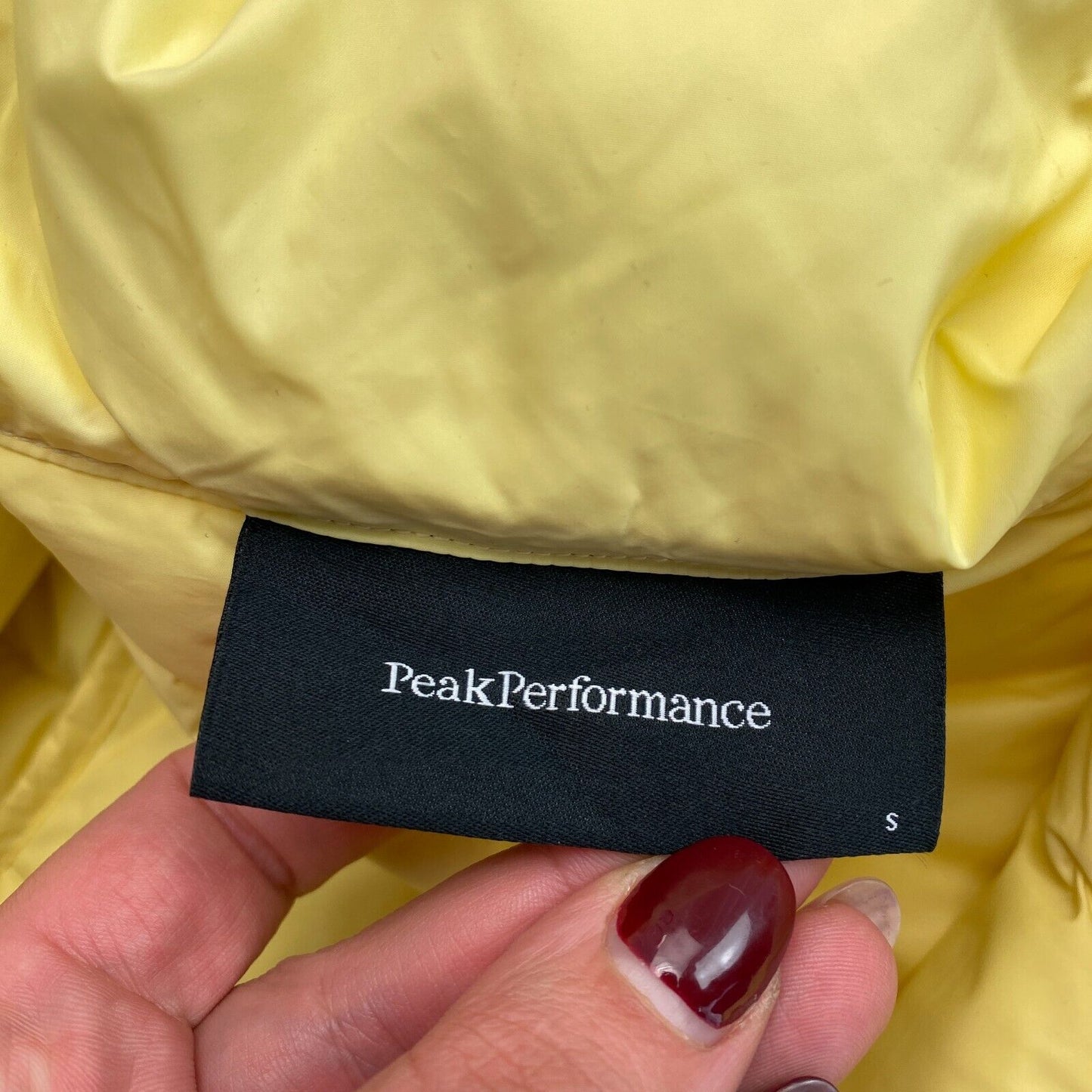 Peak Performance Women Yellow Mount Liner Down Jacket Coat Size S