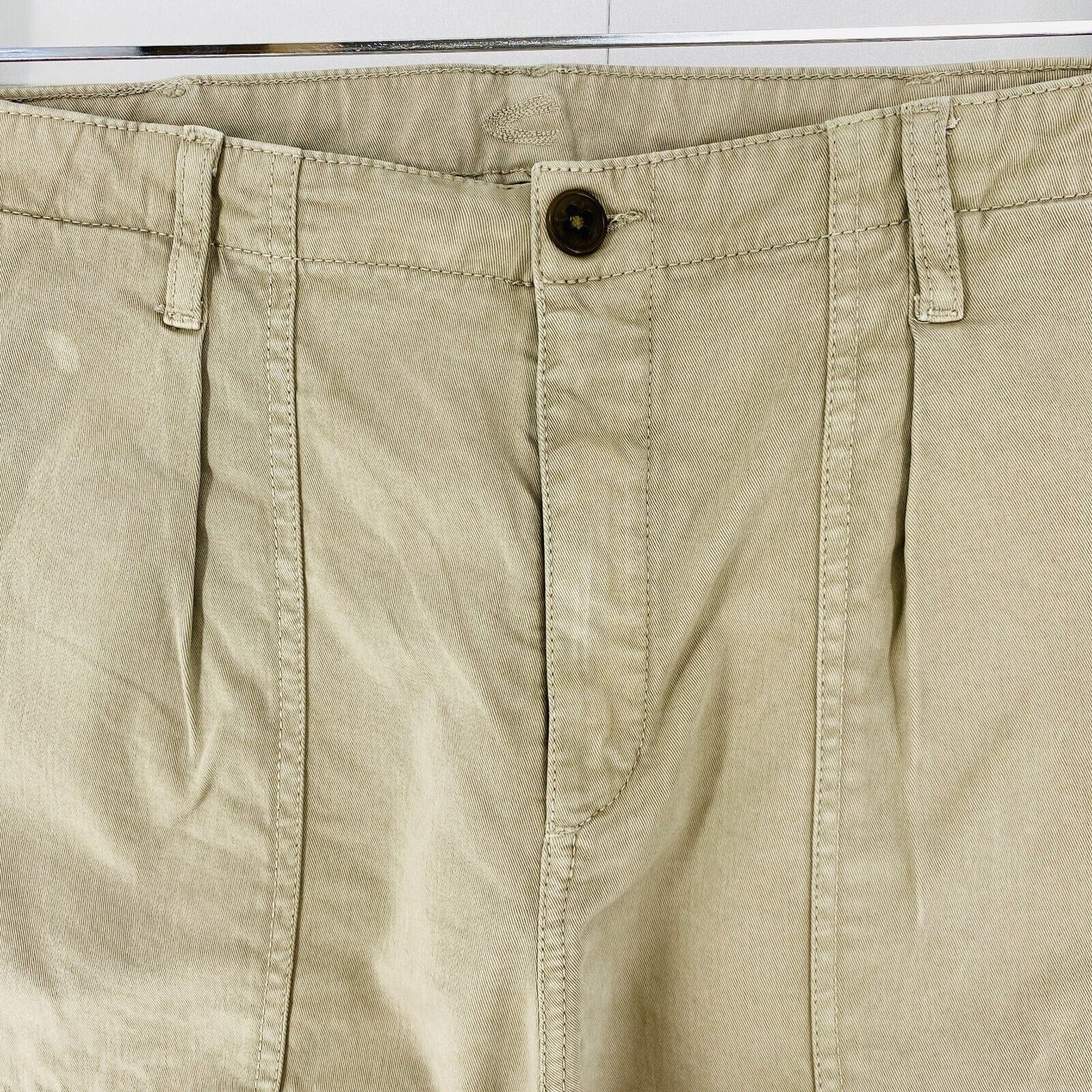 Camel Active Women Beige Relaxed Straight Fit Cargo Trousers W32 L32