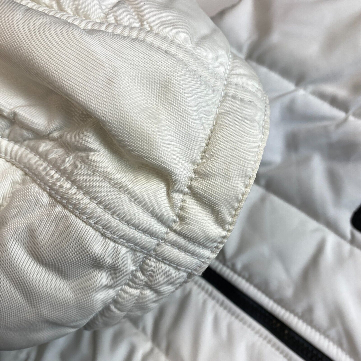 RefrigiWear White Padded Hooded Bomber Jacket Coat Size XL