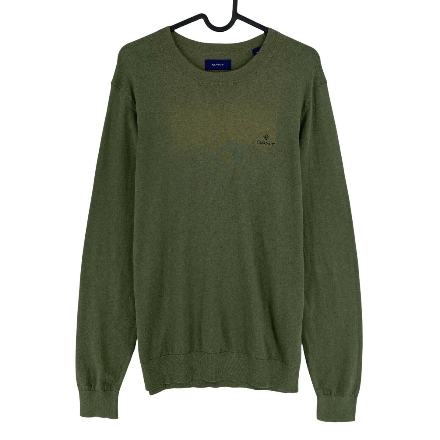 GANT Pull à col rond en coton et cachemire vert Taille SL XL