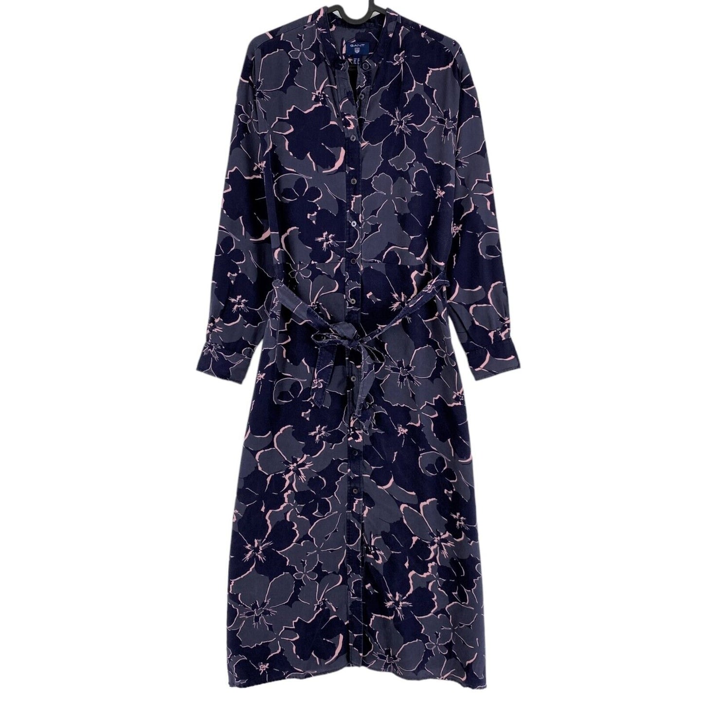 GANT Dark Blue Floral Long Sleeves A Line Shirt Dress Size EU 36 UK 10 US 6