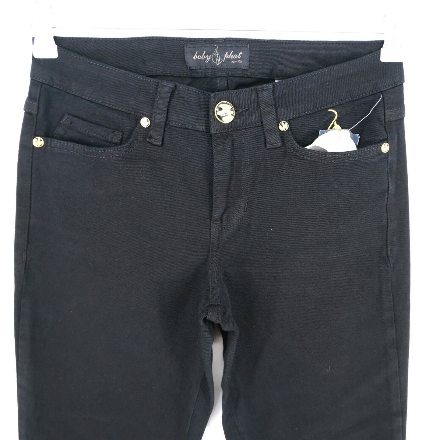 BABY PHAT Black Skinny Jeans 3 - W28 5 - W29