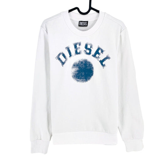 Diesel White Crew Neck Sweater Pullover Size XS