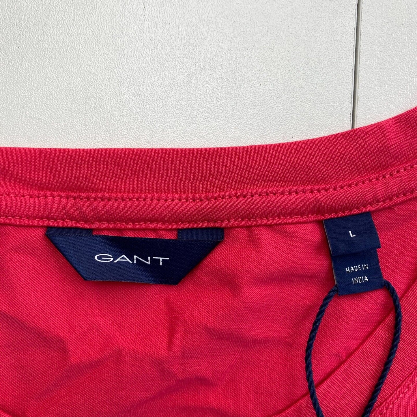 GANT Women Pink Original Crew Neck Short Sleeves T Shirt Size L